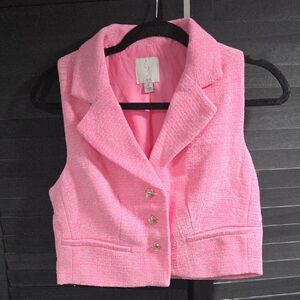 Joie Pink Tweed Vest